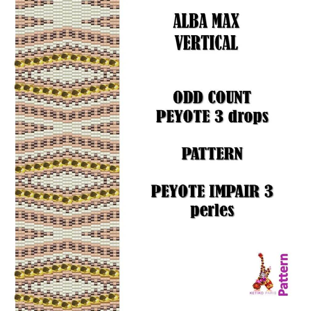 Vertical Peyote Pattern - Bracelet ALBA MAX