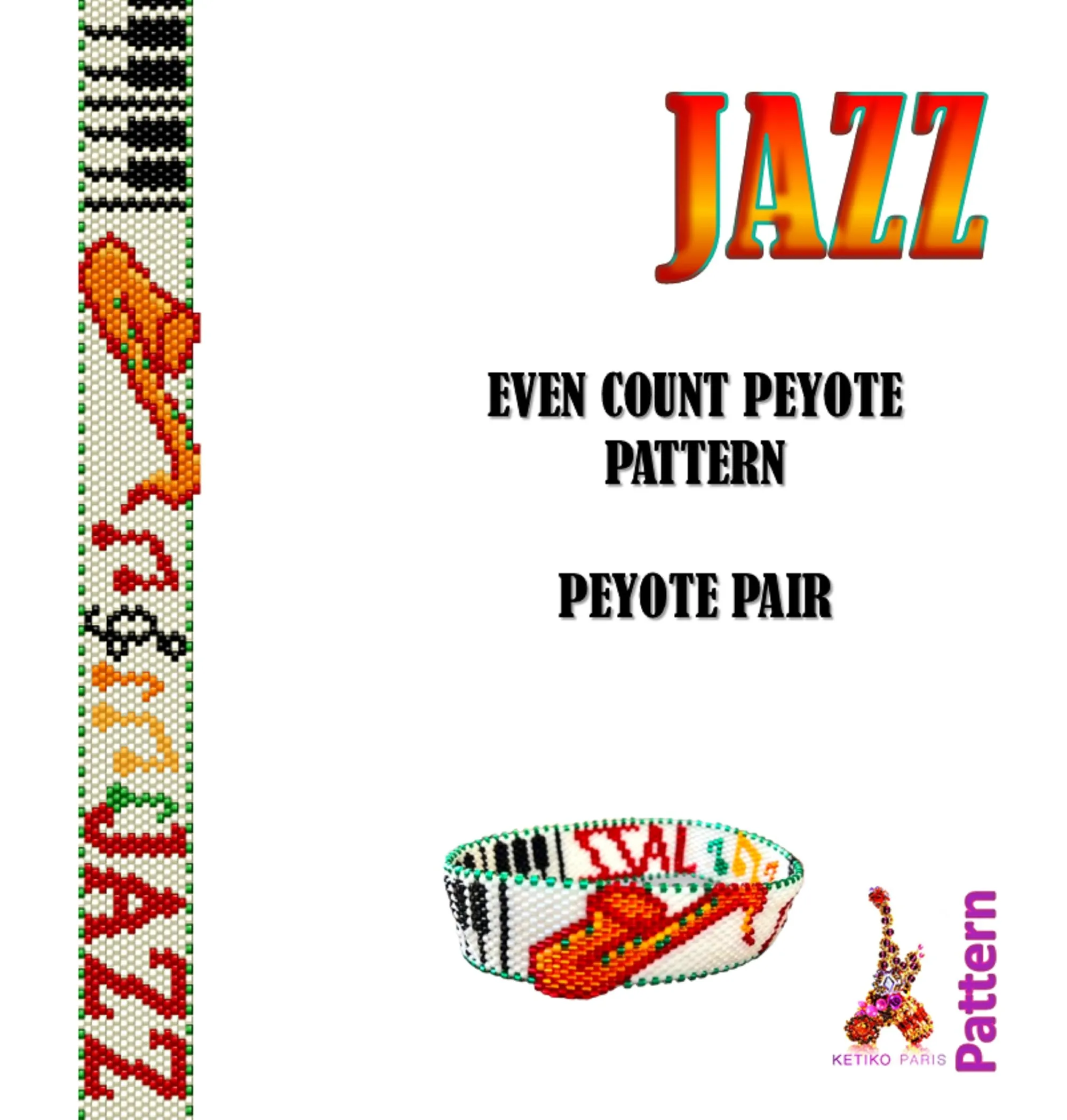 Vertical Peyote Pattern - Bracelet JAZZ