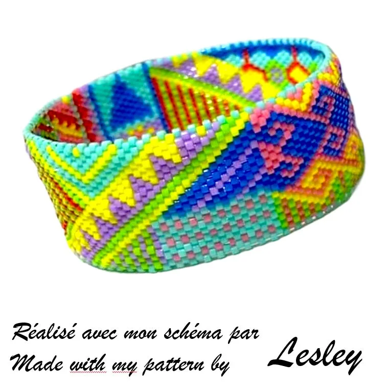 Vertical Peyote Pattern - Bracelet OLEF
