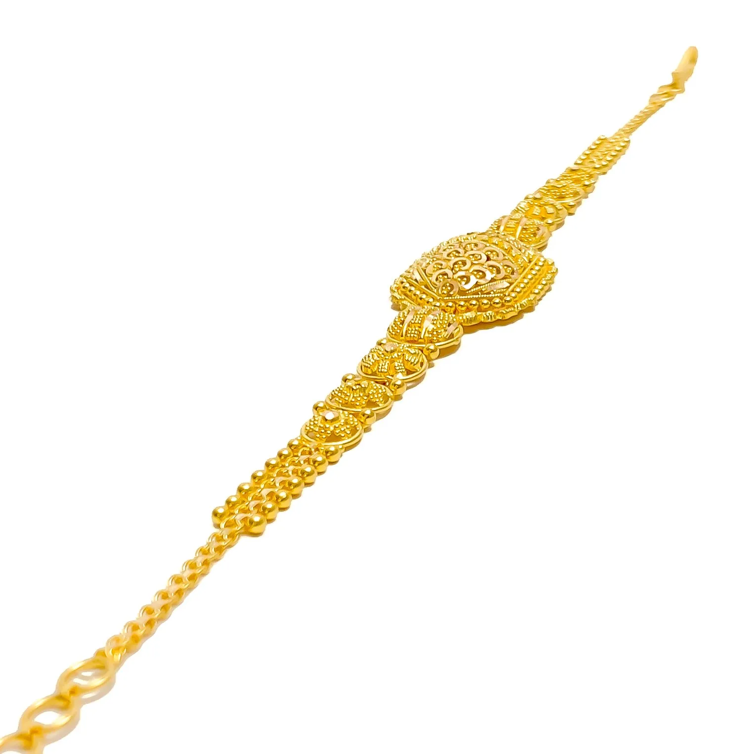 Vintage Charm 22k Gold Bracelet