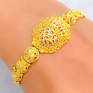 Vintage Charm 22k Gold Bracelet