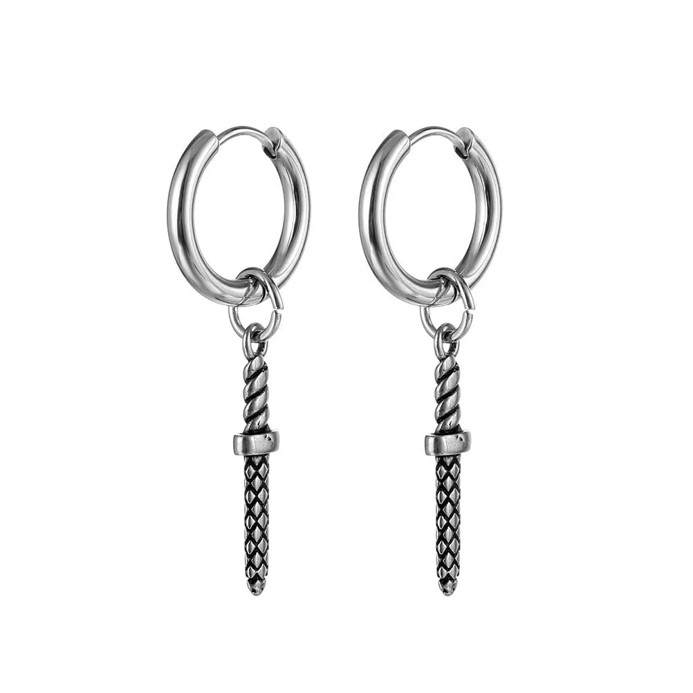 Vintage Dark Titanium Ear Stud Design