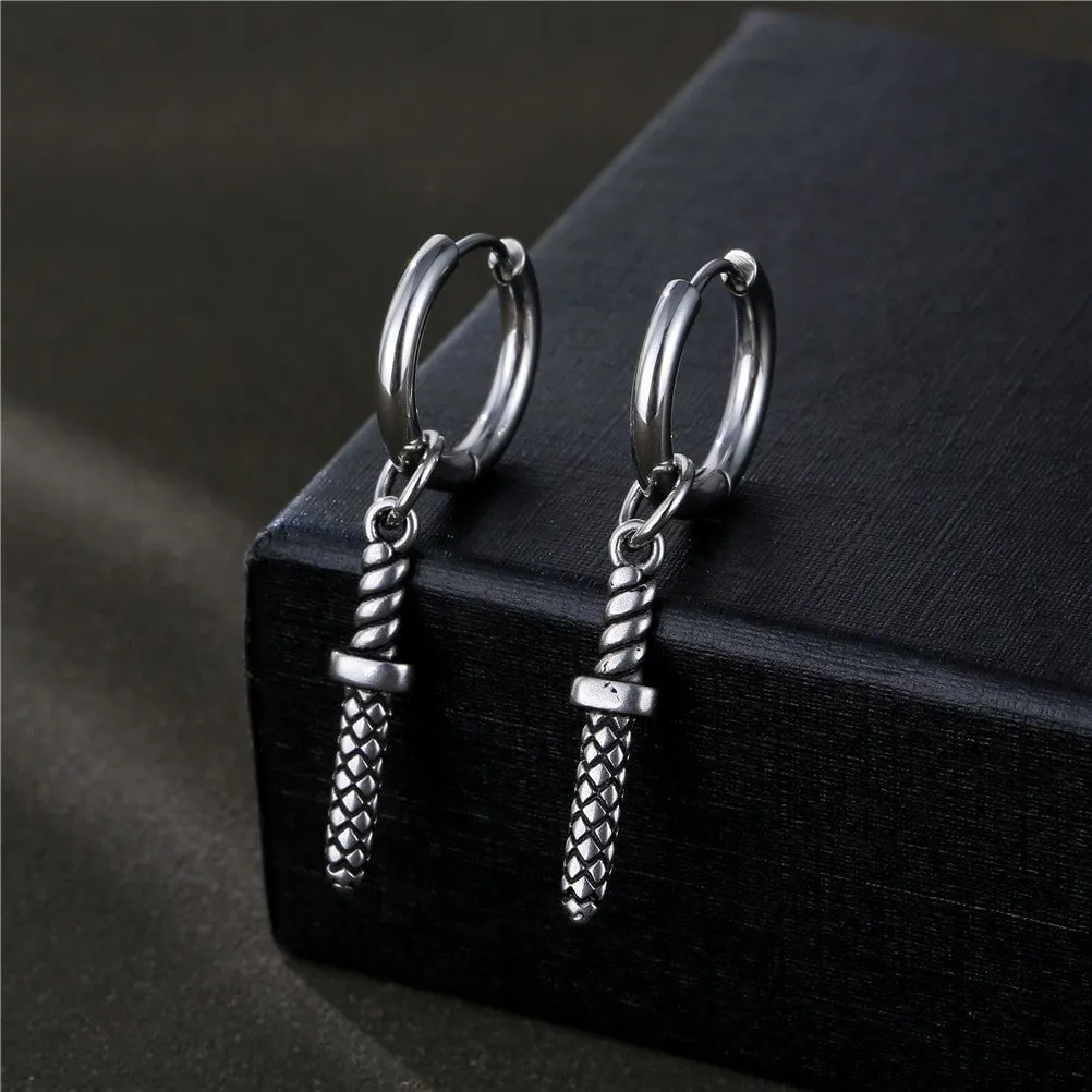 Vintage Dark Titanium Ear Stud Design