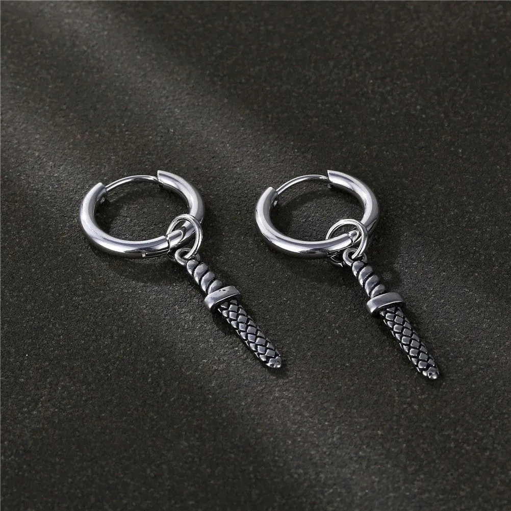 Vintage Dark Titanium Ear Stud Design