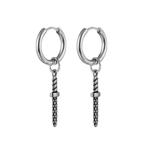 Vintage Dark Titanium Ear Stud Design