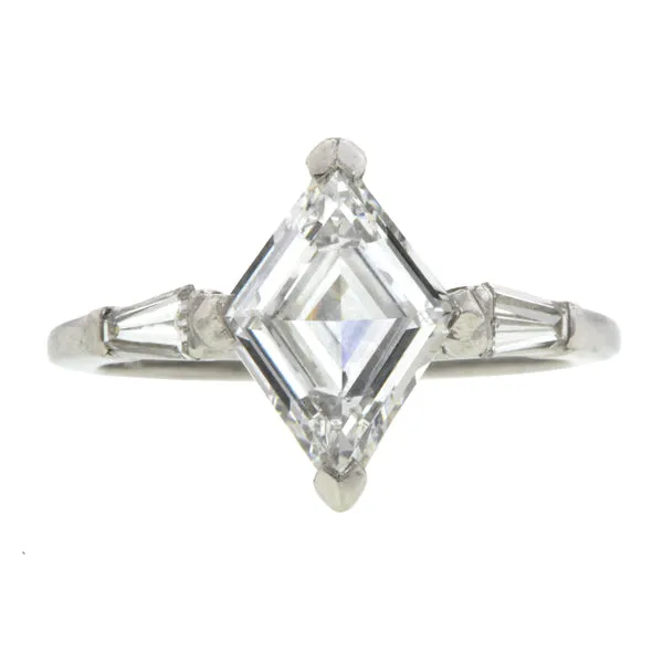 Vintage Diamond Engagement Ring, Lozenge 1.39ct