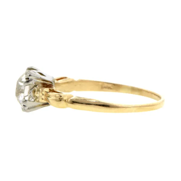 Vintage Solitaire Engagement Ring, Old Euro 1.20ct