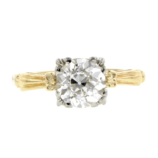 Vintage Solitaire Engagement Ring, Old Euro 1.20ct