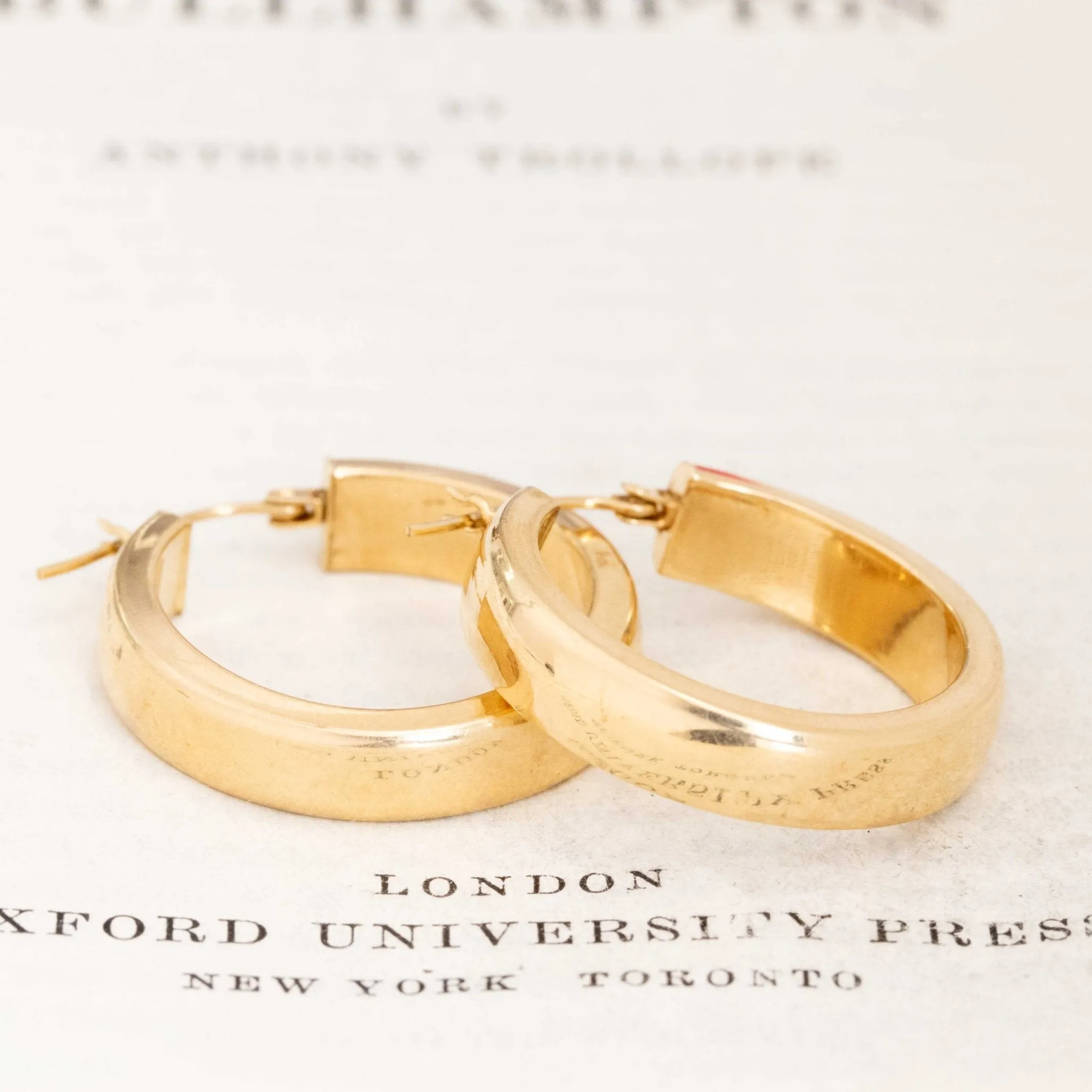 Vintage Wide Hoop Earrings