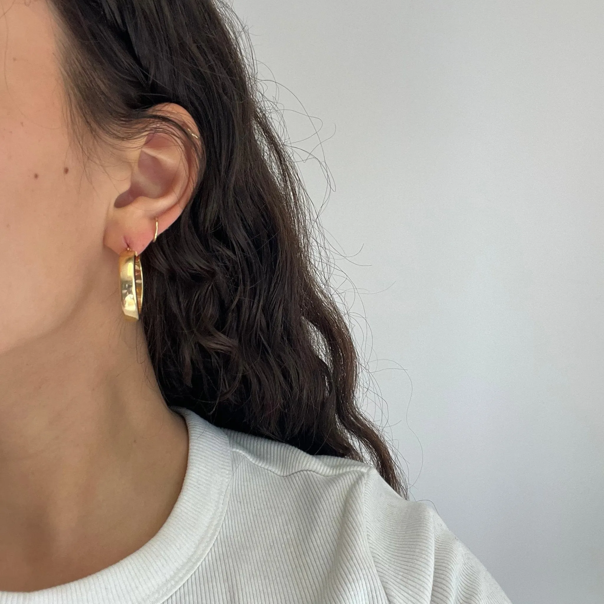 Vintage Wide Hoop Earrings