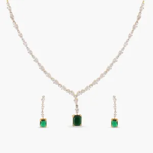 Violetta CZ Green Necklace Set