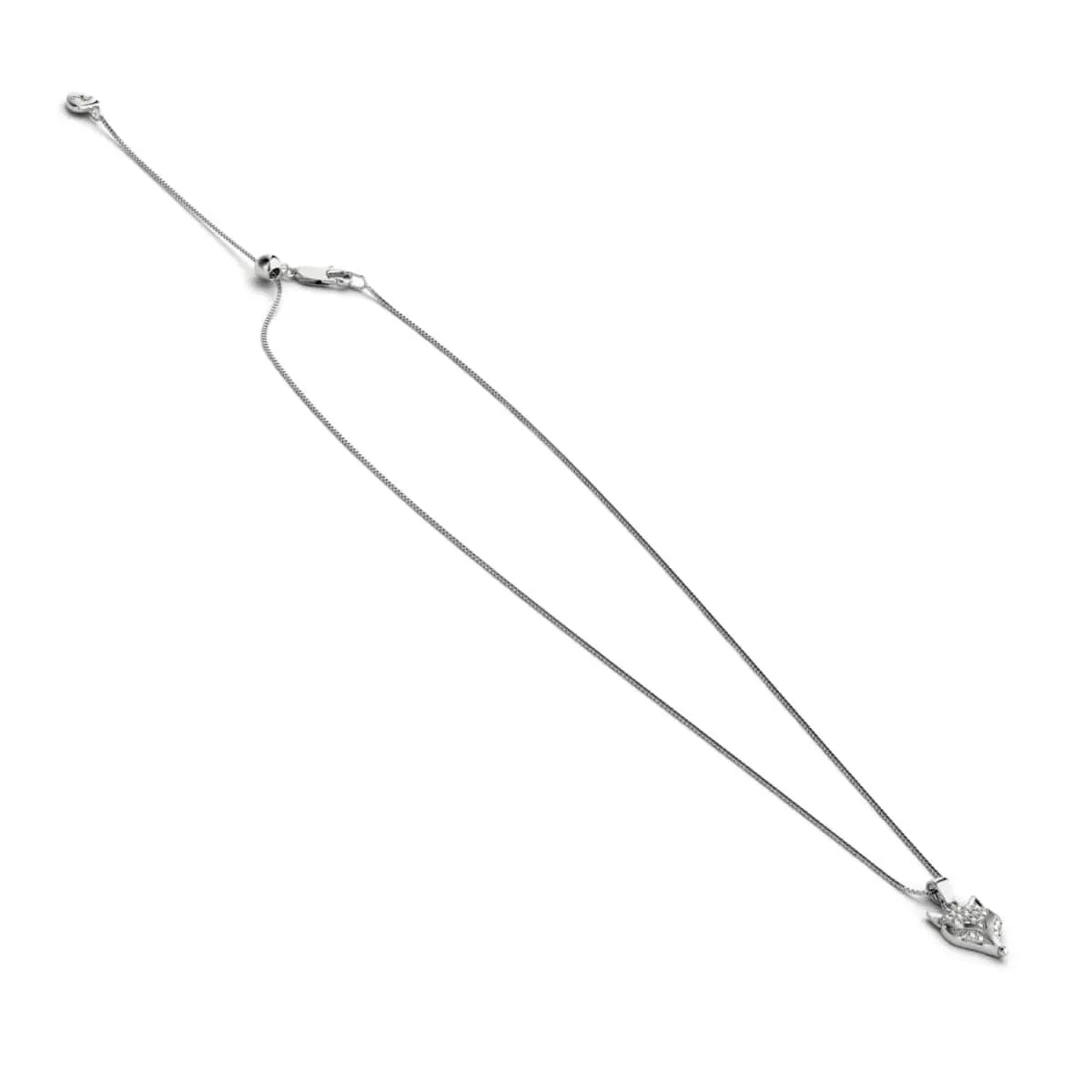 Vixen | .925 Sterling Silver | Crystal Fox Infinity Clasp Necklace