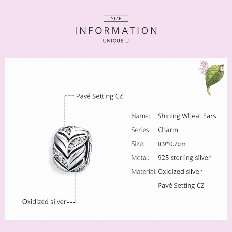 Wheat Leaf Charm