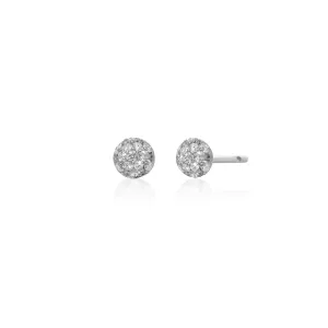 White Diamond Petite Disco Ball Studs