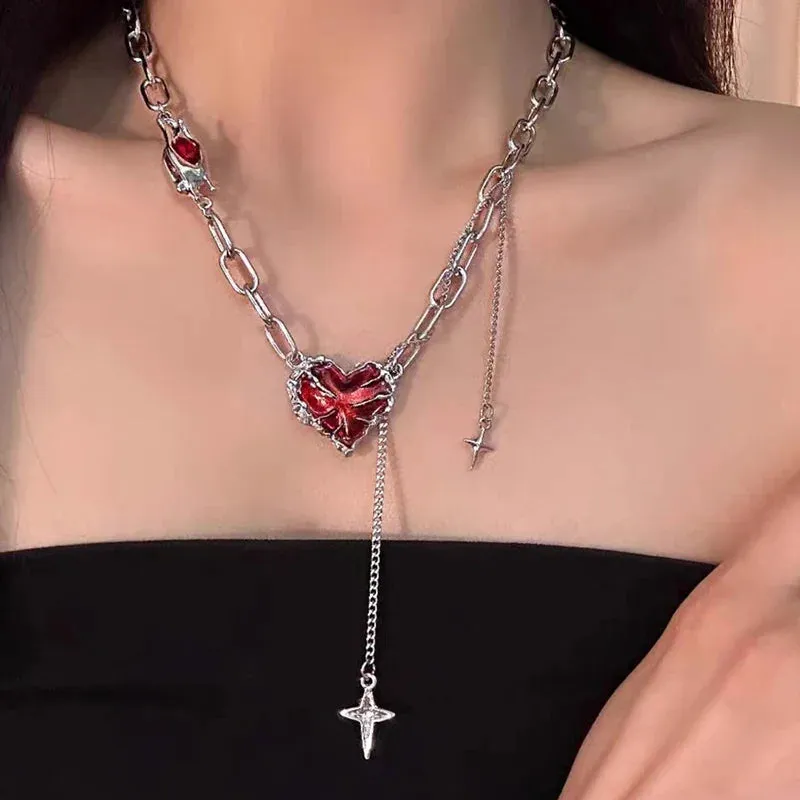 Women Choker Necklace Double Layer Beads Necklace Gift for Friend Silver Color Geometric Necklace Wholesale Collar Jewelry