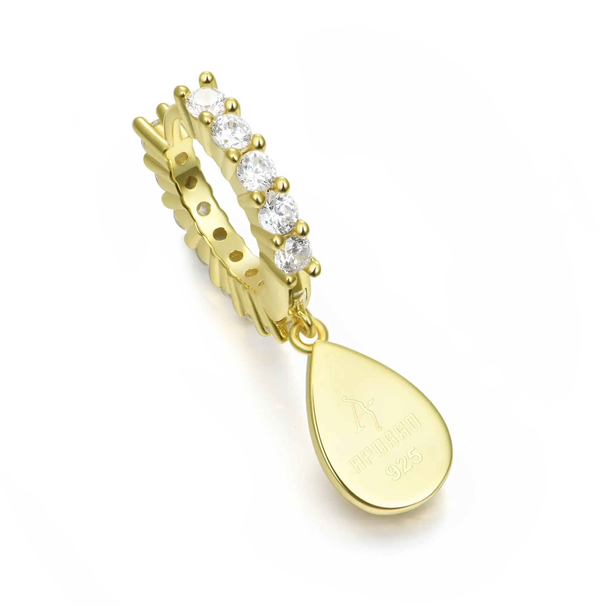 Women's Baguette Mix Halo Dangly Earrings - Pair