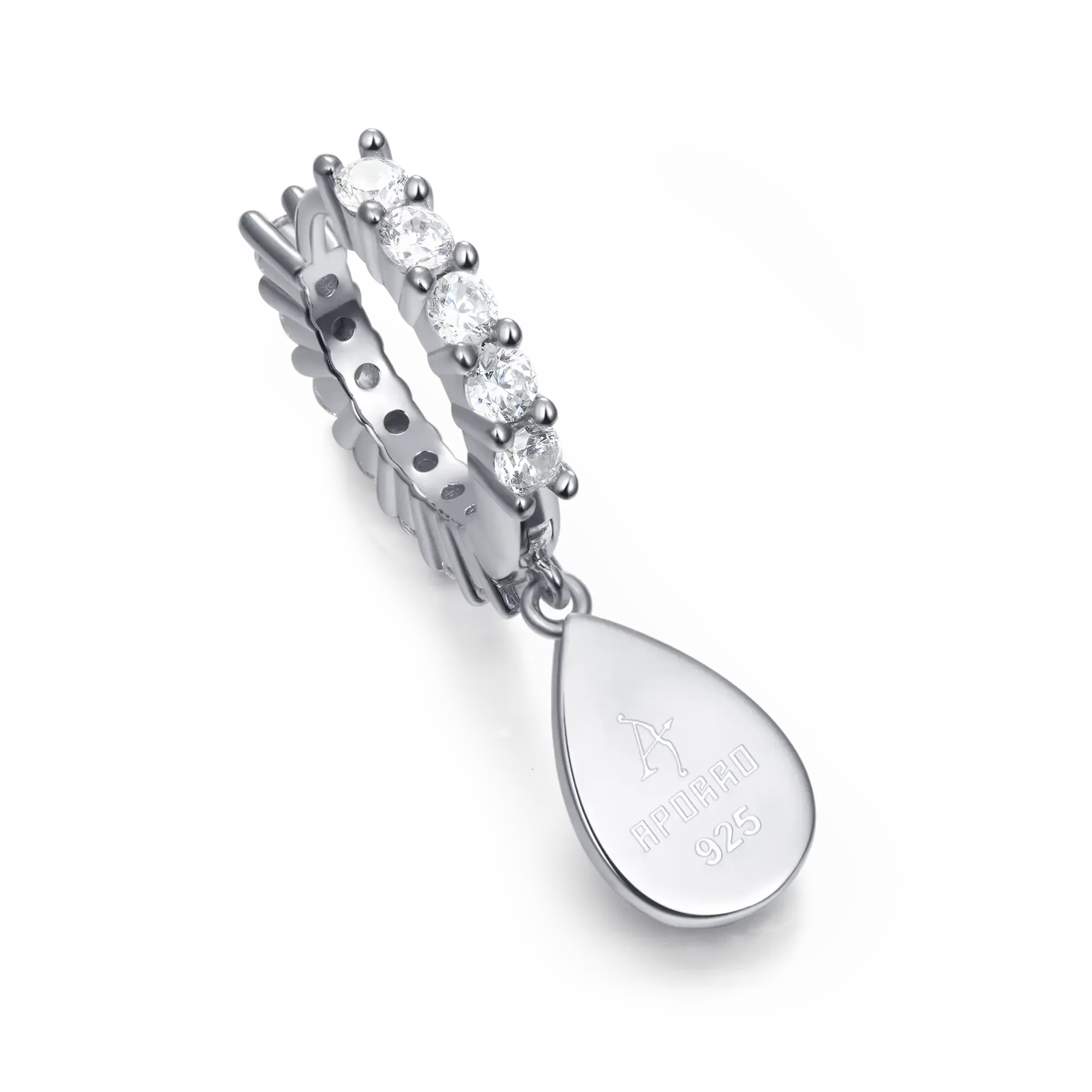 Women's Baguette Mix Halo Dangly Earrings - Pair