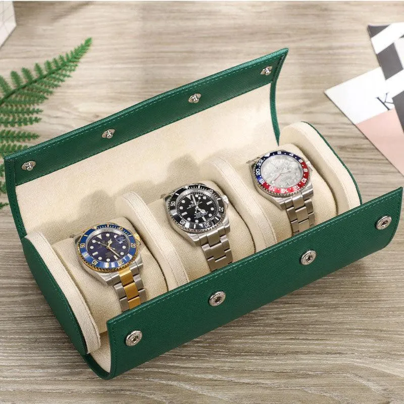 Woosir Trend Leather Watch Case for 3 Watches