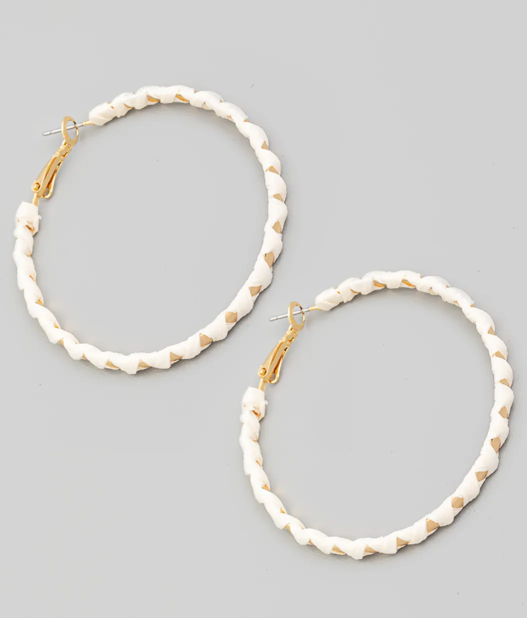Wrapped Thin Latch Hoop Earrings