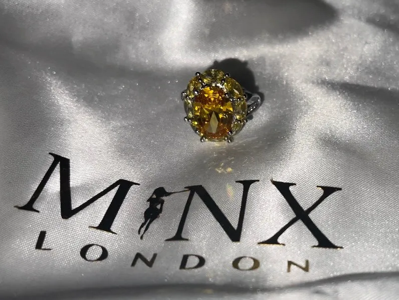 Yellow Diamond Ring | Yellow Diamond Engagement Rings | Canary Yellow Diamond Ring | Halo Wedding Ring | Womens Engagement Ring | Halo Ring