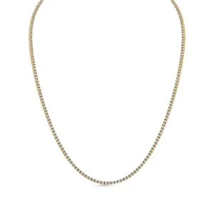 Yellow Gold Diamond Line Necklace (6.15 tcw)