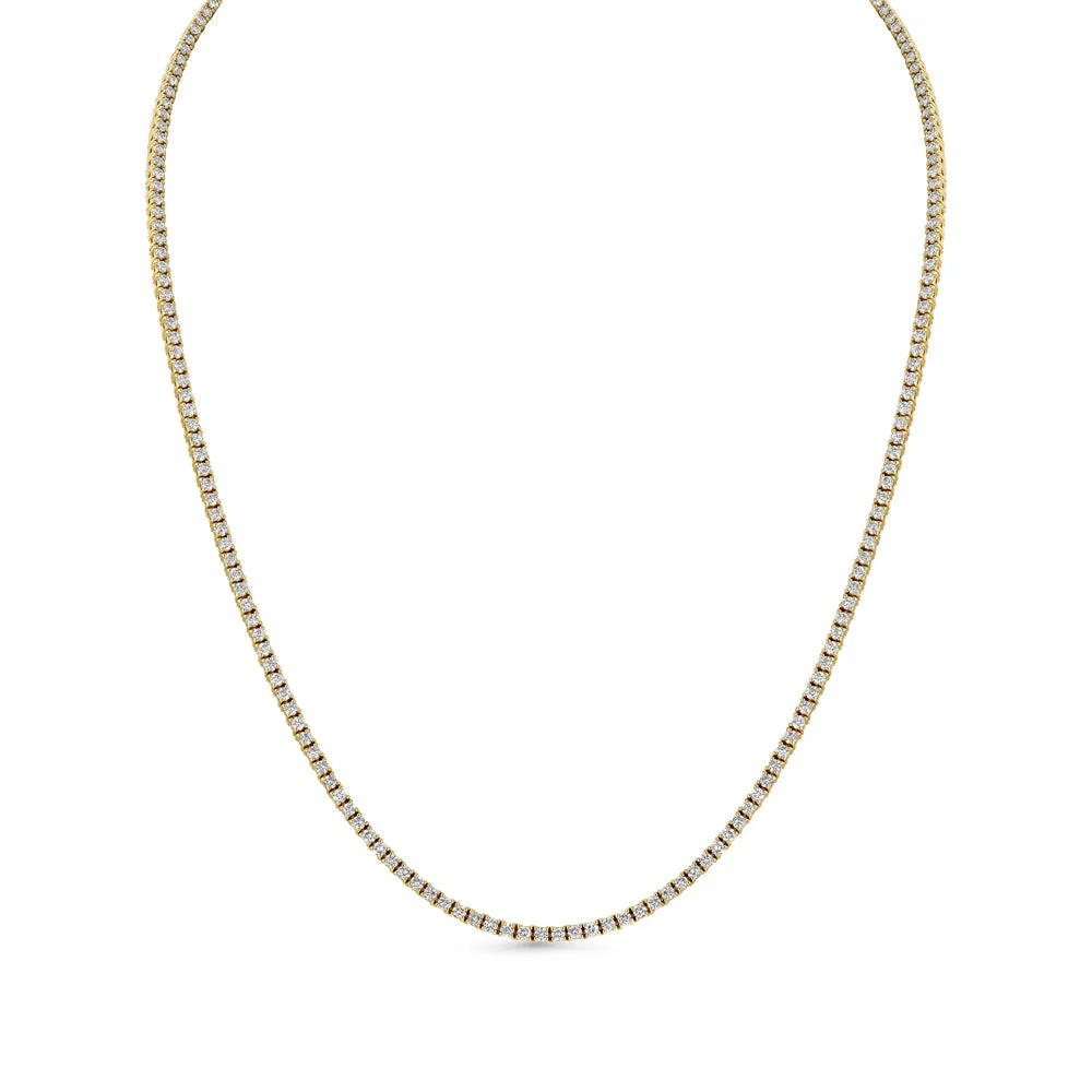Yellow Gold Diamond Line Necklace (6.15 tcw)