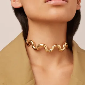 Zigzag Gold Choker